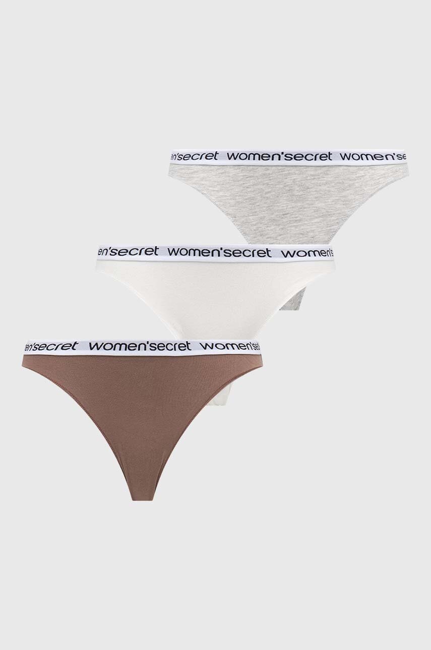 

Бикини women'secret (3 чифта) в черно от дантела с изчистен дизайн 3547633.636.639 3547633.636.639, Многоцветен