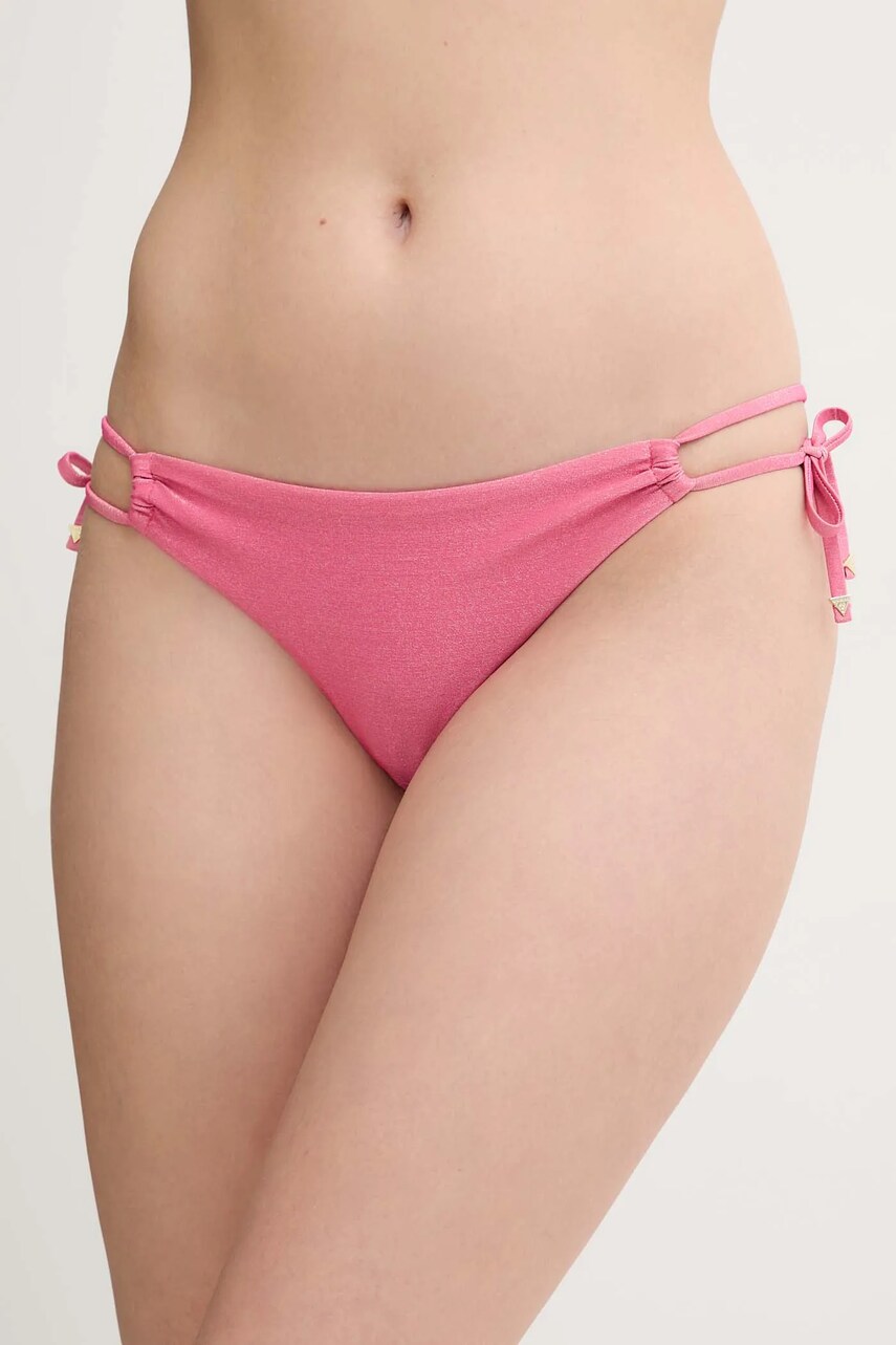 Levně Plavkové kalhotky Guess růžová barva