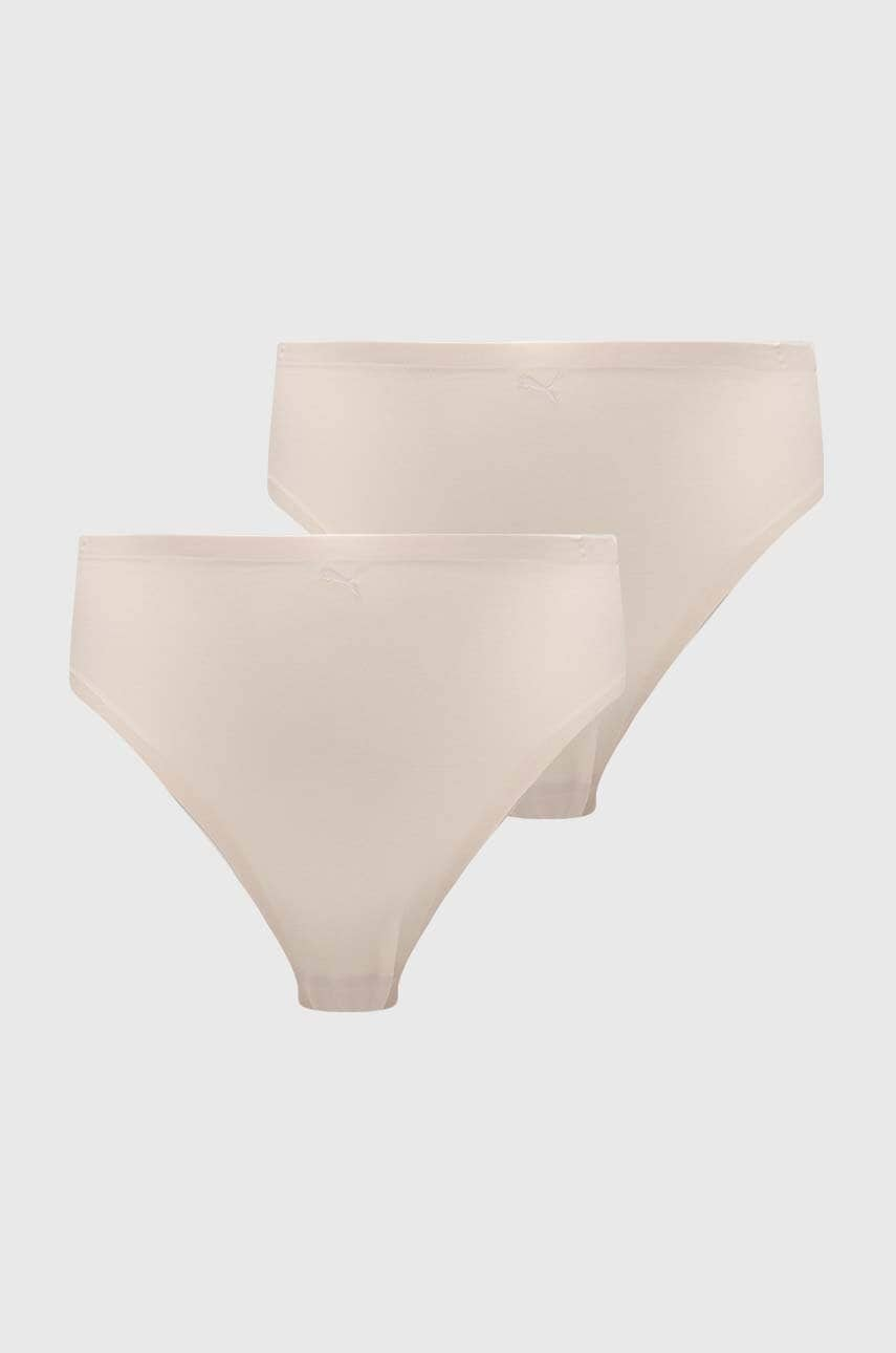 Puma chiloti 2-pack culoarea bej