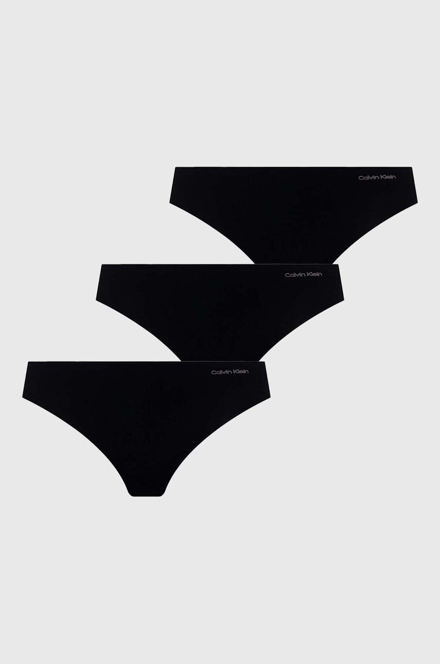 Tangice Calvin Klein Underwear 3-pack črna Barva