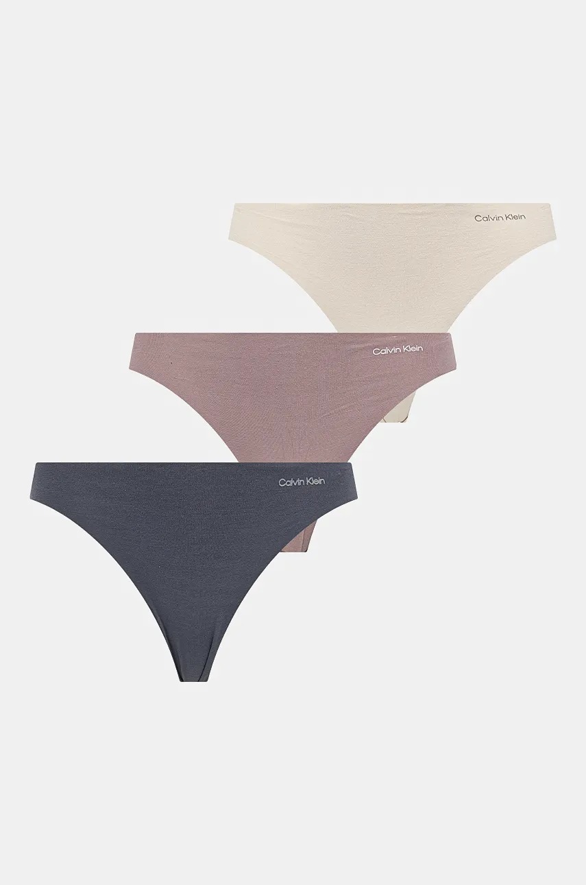 

Бикини Calvin Klein Underwear (3 чифта) в бежово 000QD5200E, Бежов