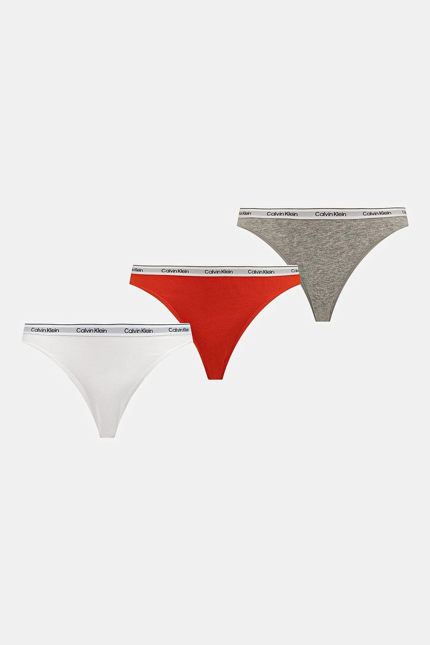

Бикини Calvin Klein Underwear (3 чифта) в червено 000QD5207E, Червен