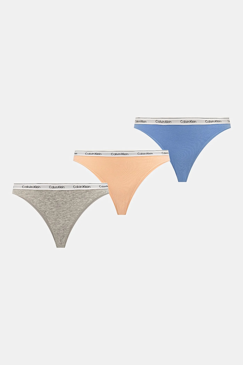 

Бикини Calvin Klein Underwear (3 чифта) в синьо 000QD5207E, Син