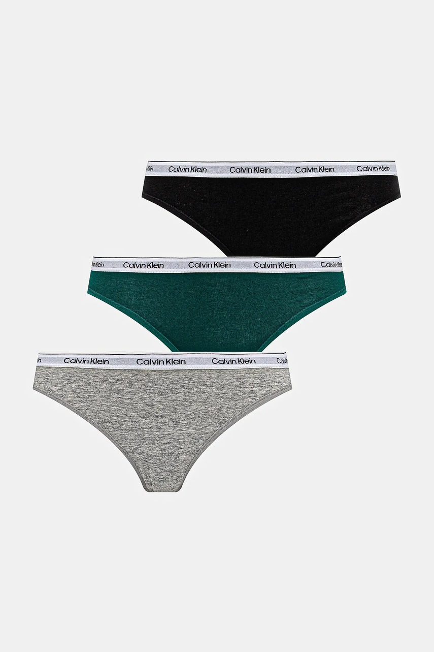 

Бикини Calvin Klein Underwear (3 броя) в бяло 000QD5207E, Зелен