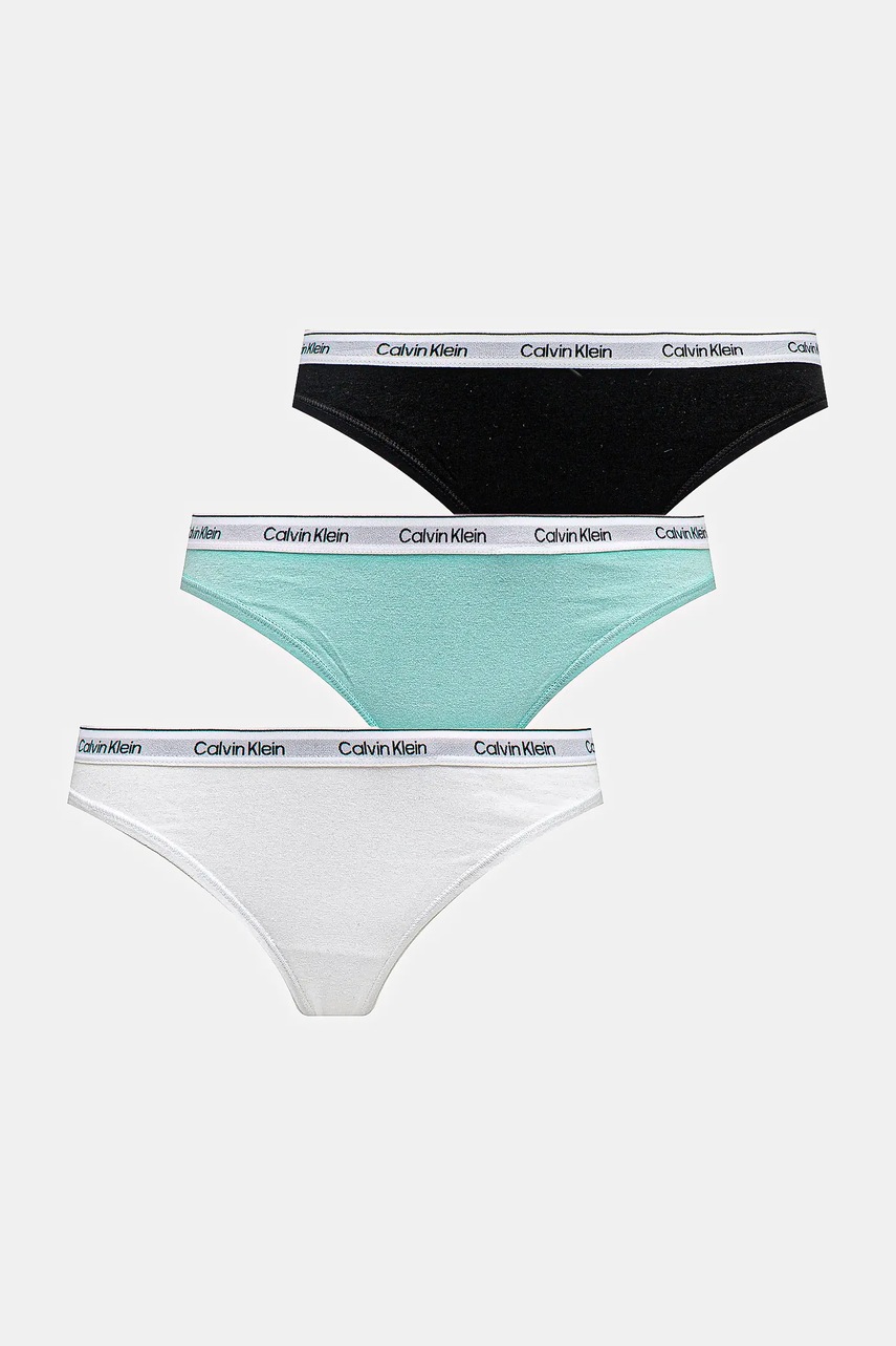 

Прашки Calvin Klein Underwear (3 чифта) в тюркоазено 000QD5209E, Бял