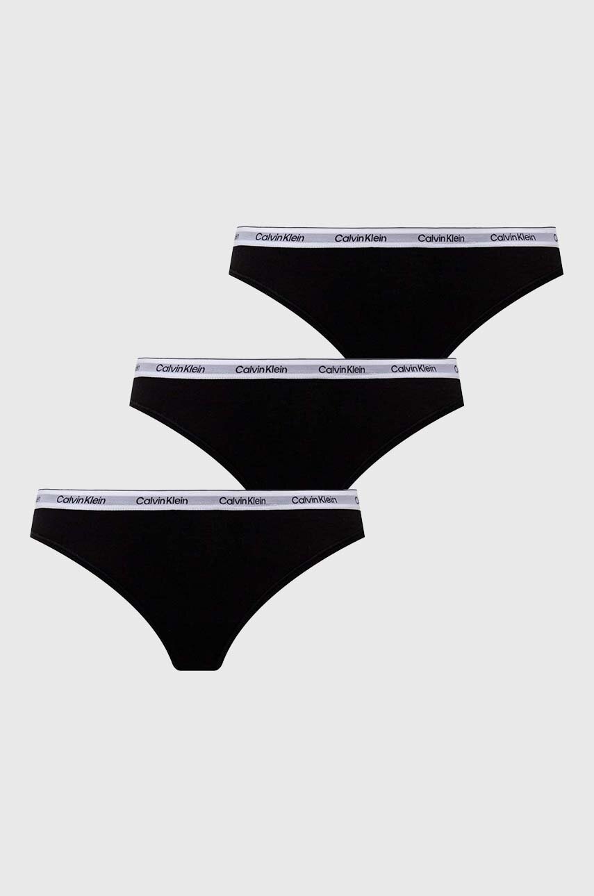 

Прашки Calvin Klein Underwear (3 чифта) в черно 000QD5209E, Черен