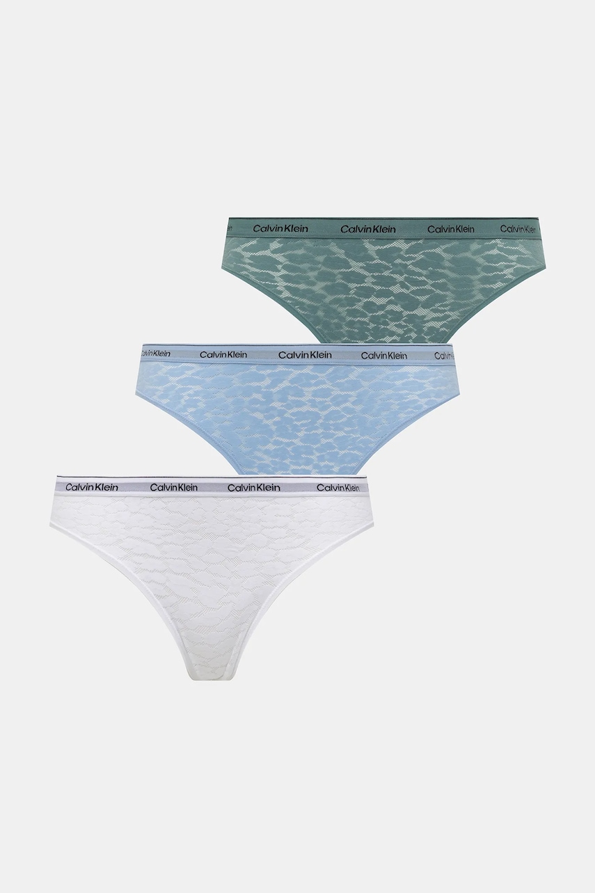 Calvin Klein Underwear brazyliany 3-pack kolor niebieski z koronki 000QD5225E