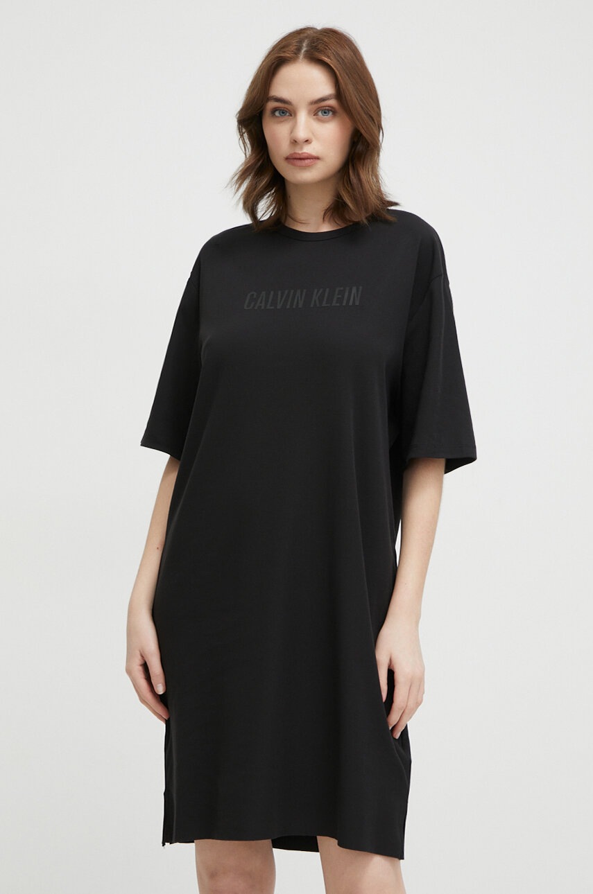 

Нощница Calvin Klein Underwear дамска в черно 000QS7126E, Черен