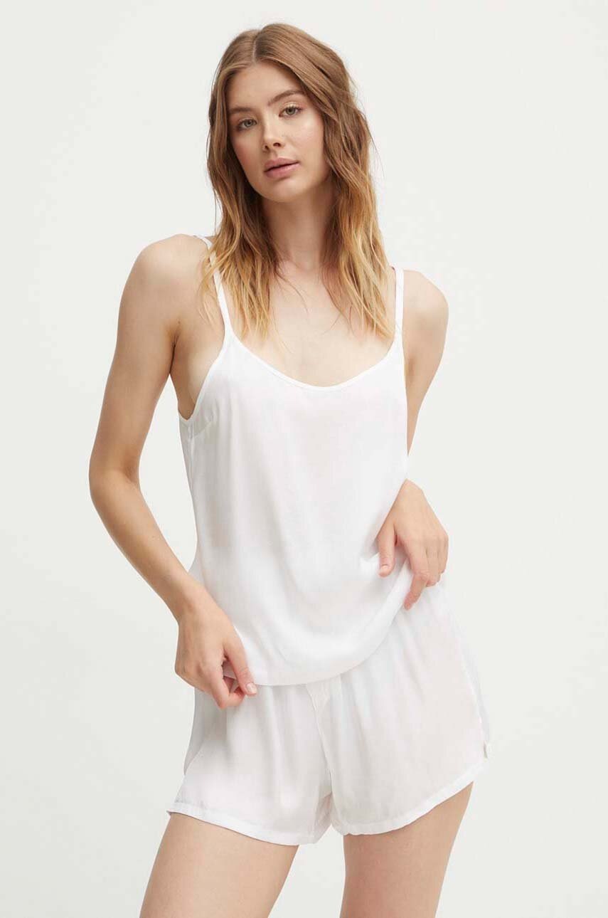 

Пижама Calvin Klein Underwear дамска в бяло 000QS7153E, Бял