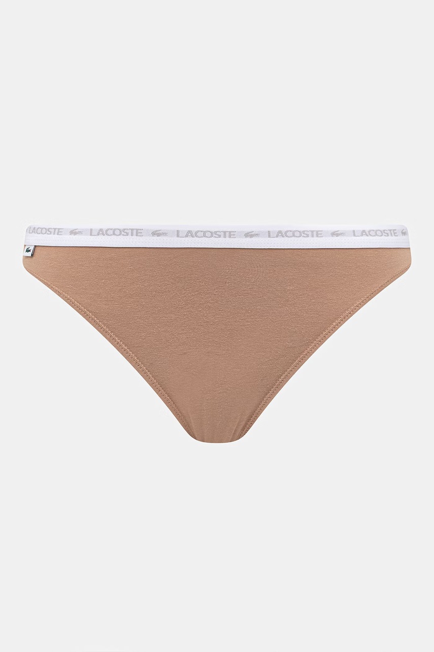 Lacoste tangá dámske bavlnené s elastanom 3-pak