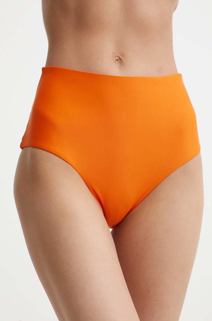 Plavkové kalhotky Picture High Waist Bottoms oranžová barva, SWI010