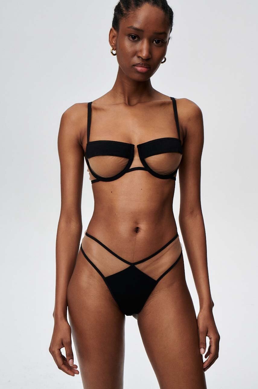 

Прашки Undress Code Deja Vu Thong в черно от полупрозрачна материя 584, Черен