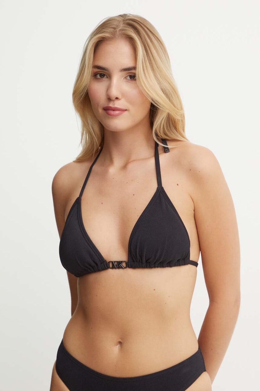 MICHAEL Michael Kors sutien de baie culoarea negru, cupa usor rigidizata, MM2T052 MICHAEL Michael Kors sutien de baie culoarea negru, cupa usor rigidizata, MM2T052