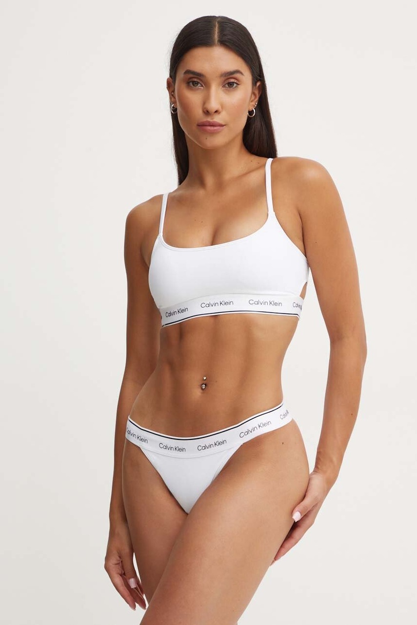 

Долнище на бански тип бразилиана Calvin Klein в бяло KW0KW02429, Бял