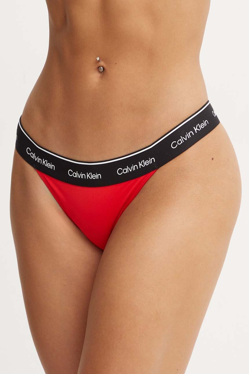 

Долнище на бански тип бразилиана Calvin Klein в червено KW0KW02429, Червен