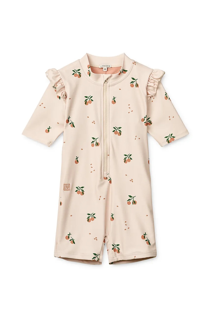 Liewood costum de baie pentru copii Amel Printed Swim Jumpsuit culoarea bej Liewood costum de baie pentru copii Amel Printed Swim Jumpsuit culoarea bej