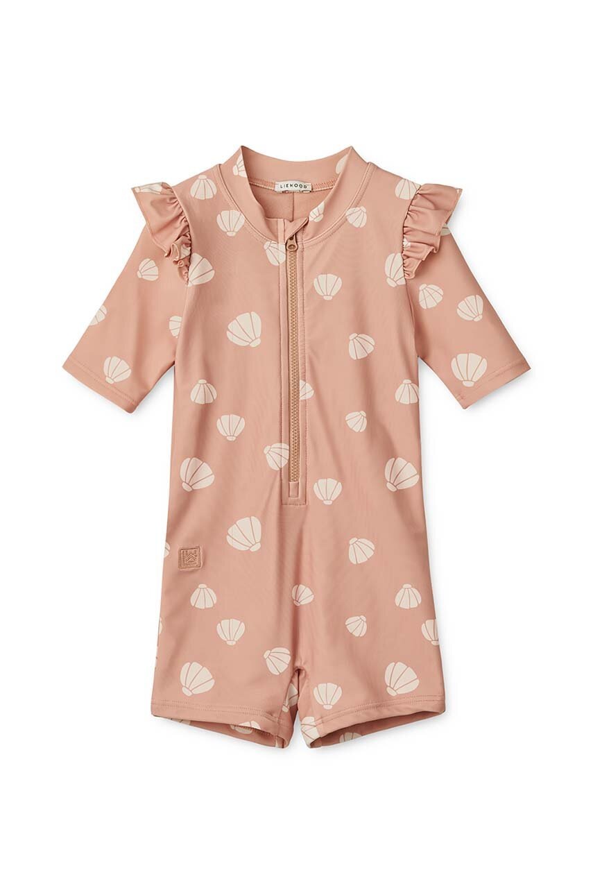 

Бебешки гащеризон за плуване Liewood Amel Printed Swim Jumpsuit в розово, Розов
