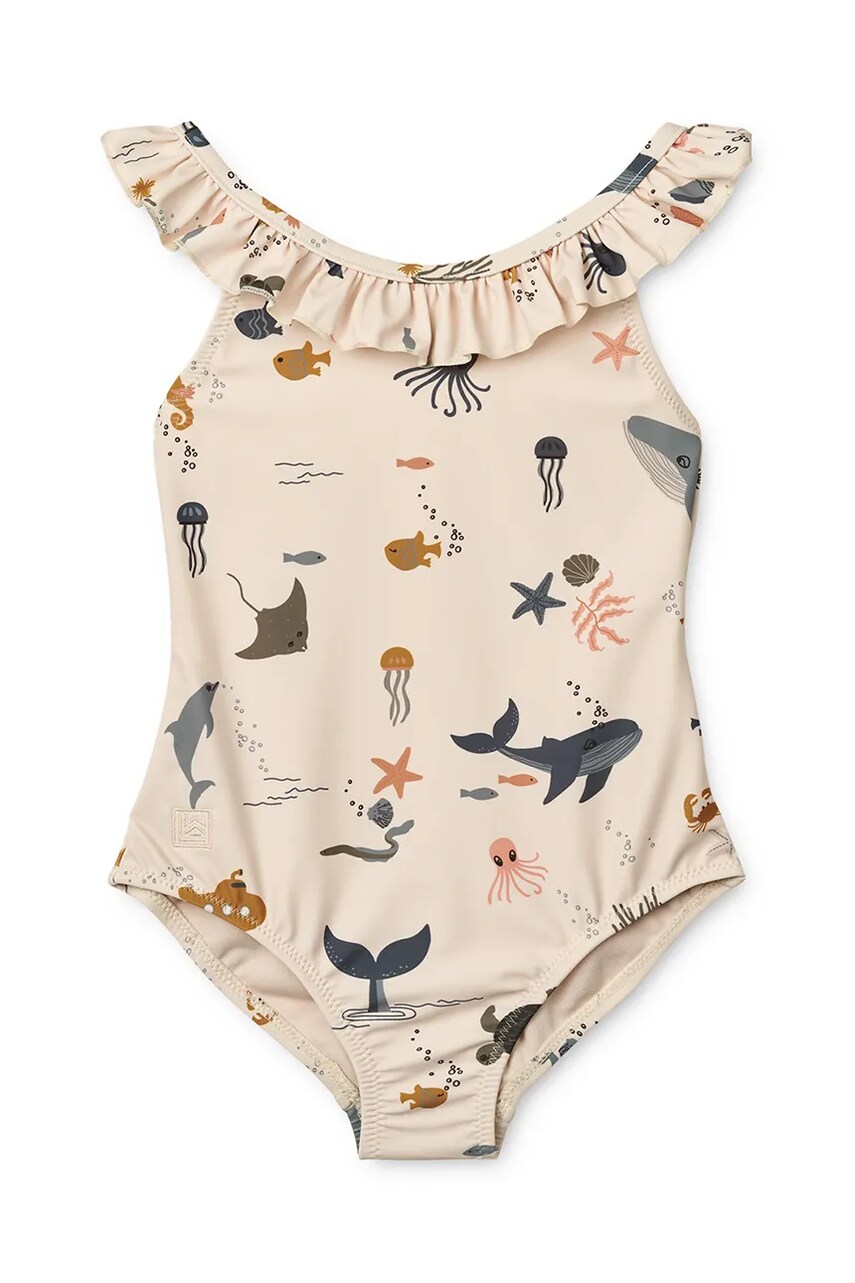 Liewood costum de baie dintr-o bucată pentru copii Kallie Printed Swimsuit culoarea bej
