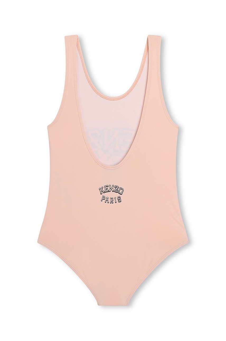 Суцільний дитячий купальник Kenzo Kids колір рожевий