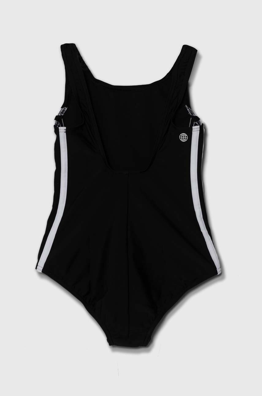 Суцільний дитячий купальник adidas Performance колір чорний Суцільний дитячий купальник adidas Performance колір чорний