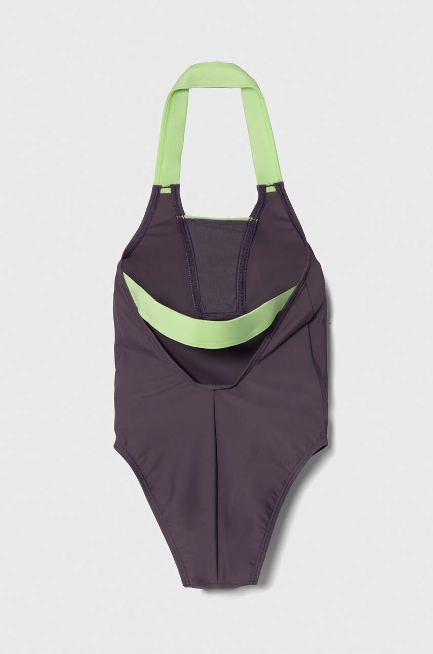 Детский слитный купальник adidas Performance цвет фиолетовый