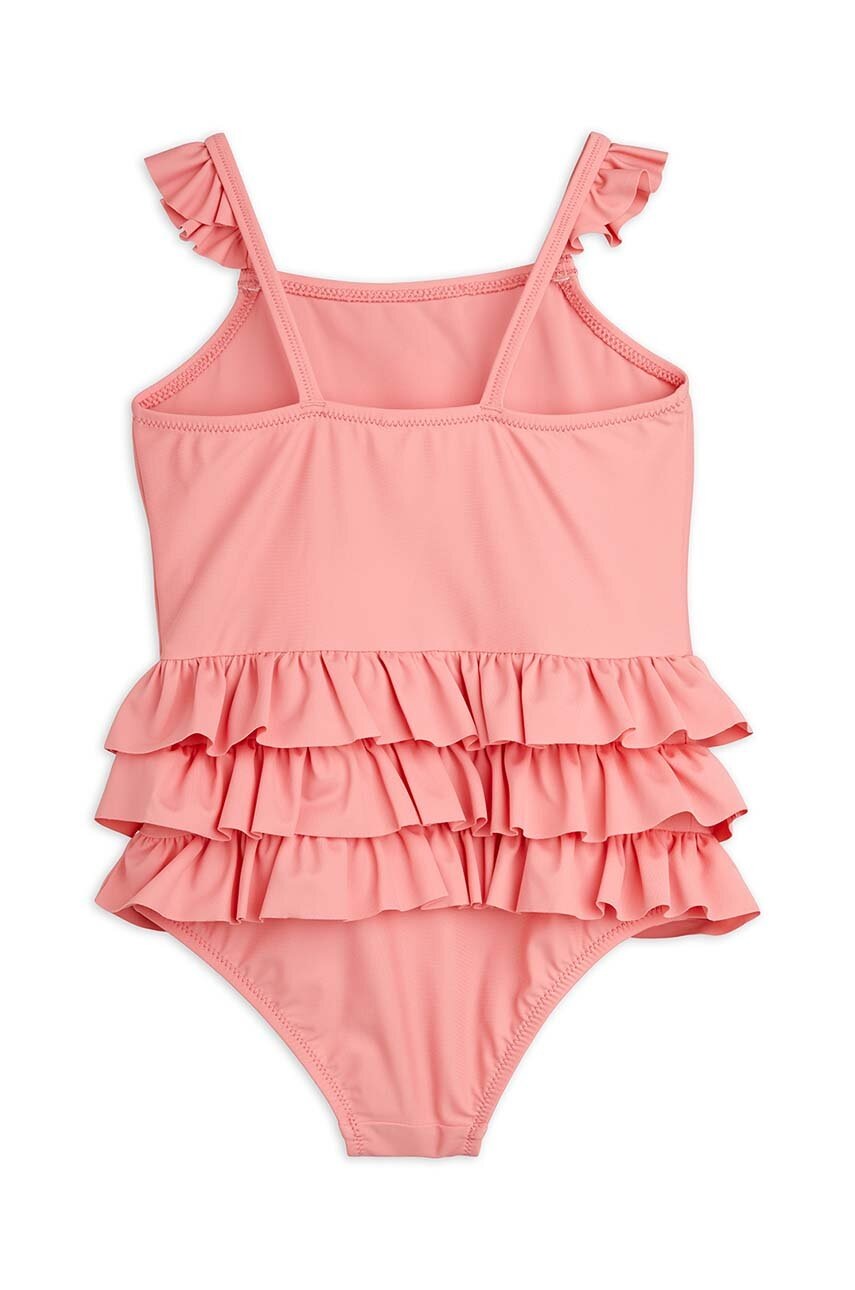 Детский слитный купальник Mini Rodini цвет розовый Детский слитный купальник Mini Rodini цвет розовый