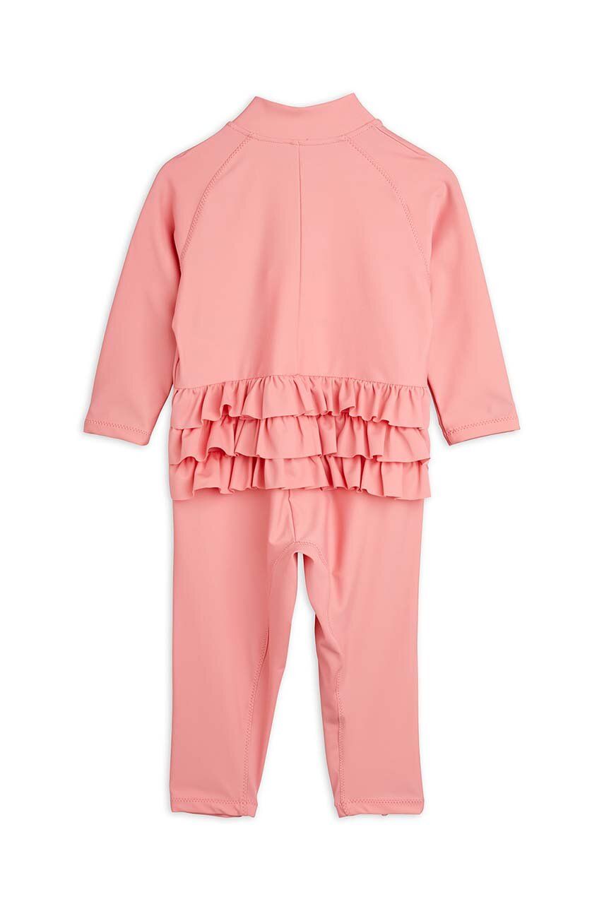 Mini Rodini Costum De Baie Pentru Bebeluși Owl Culoarea Roz