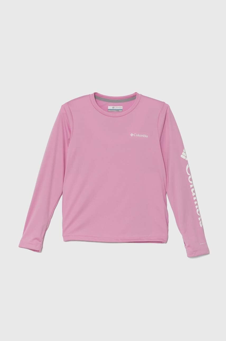 Columbia longsleeve copii Fork Stream Long Sl culoarea roz