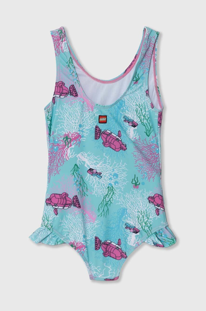 Детский слитный купальник Lego цвет бирюзовый Детский слитный купальник Lego цвет бирюзовый