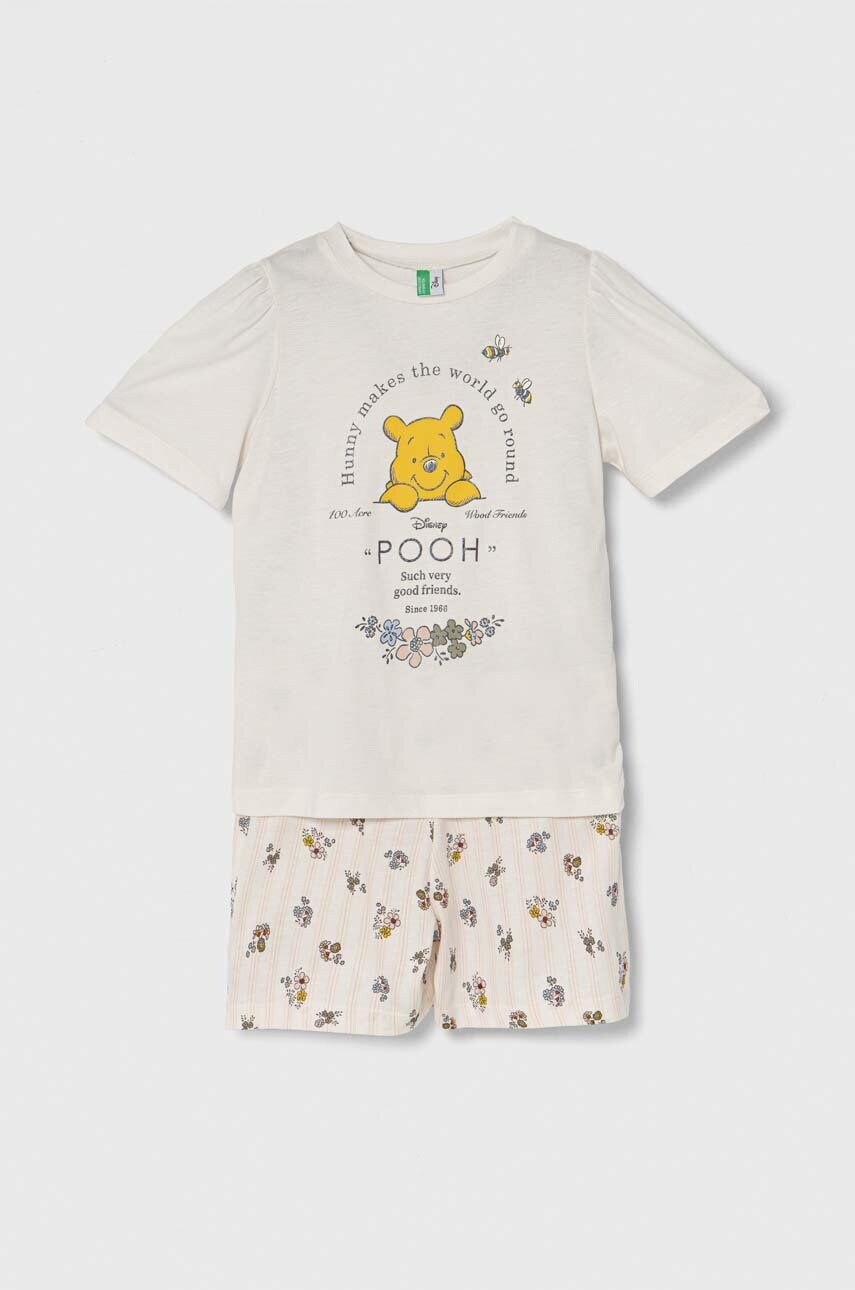 United Colors of Benetton pijama copii x Disney culoarea bej, modelator