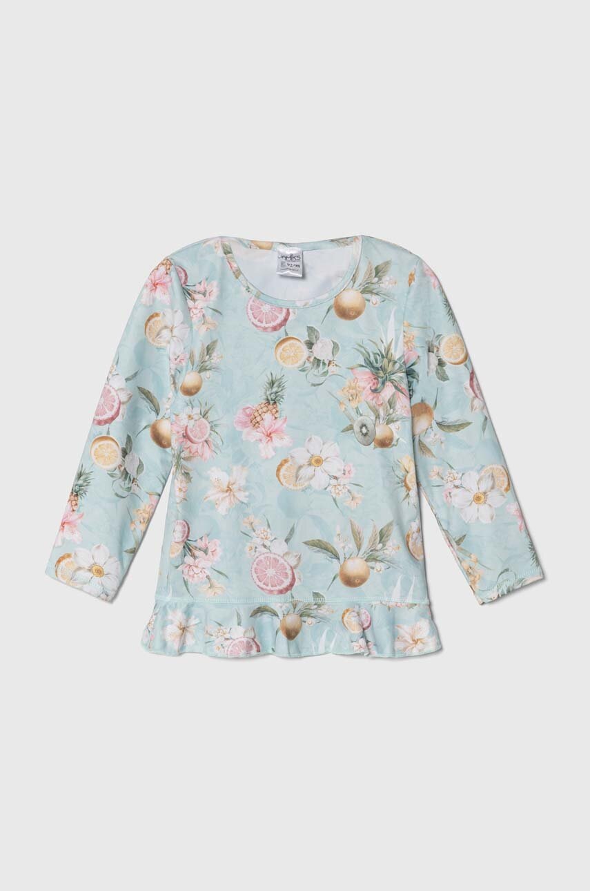 Детский лонгслив для плавания Jamiks цвет бирюзовый