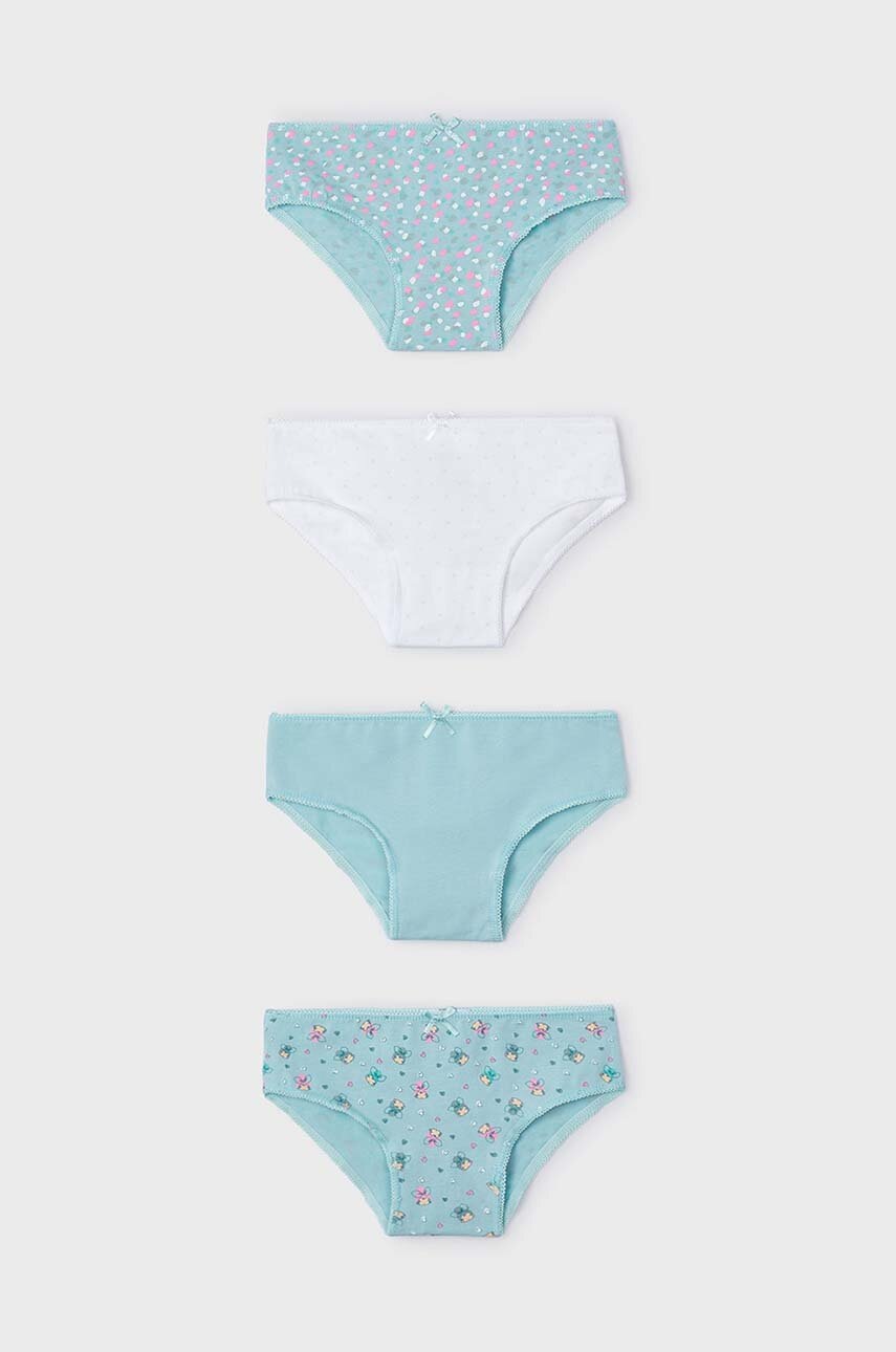Детские трусы Mayoral 4 шт цвет бирюзовый Детские трусы Mayoral 4 шт цвет бирюзовый