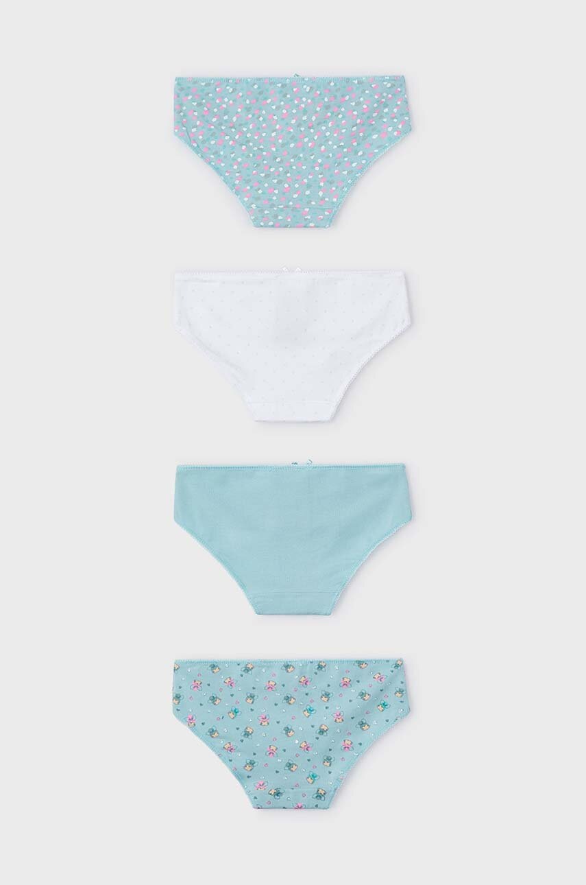 Детские трусы Mayoral 4 шт цвет бирюзовый