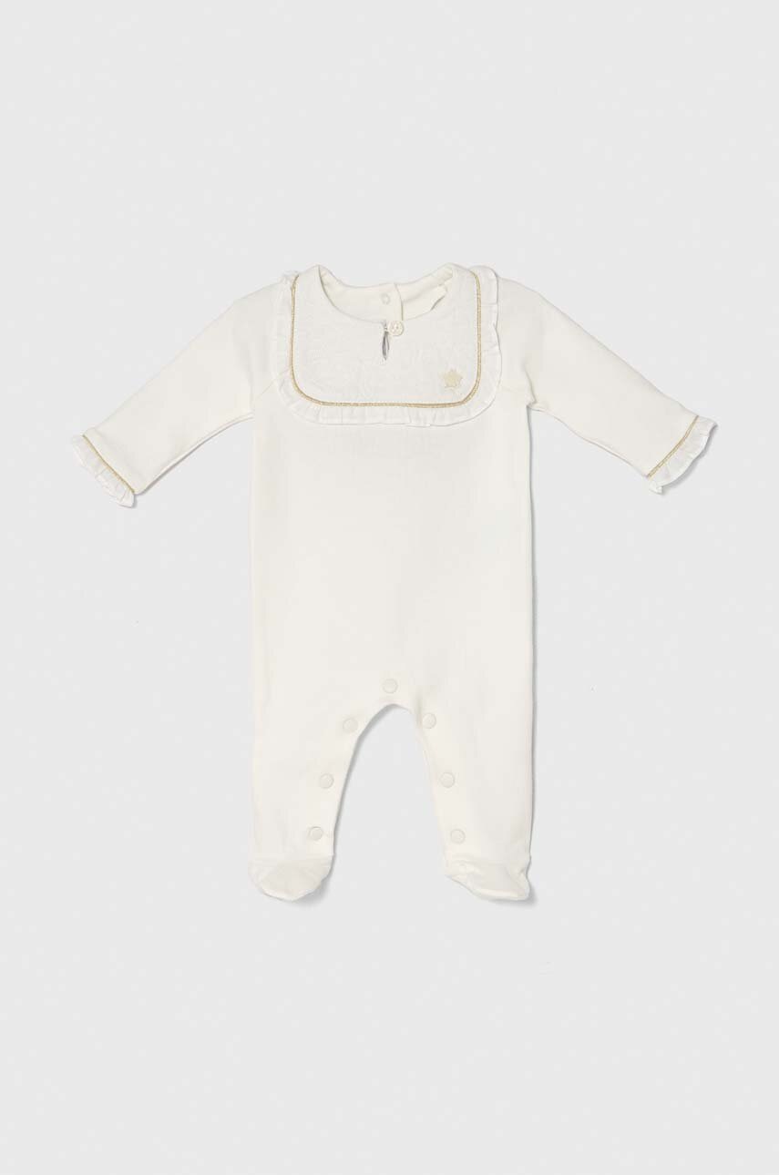 Дитячі бавовняні повзунки Tartine et Chocolat колір бежевий однотонна