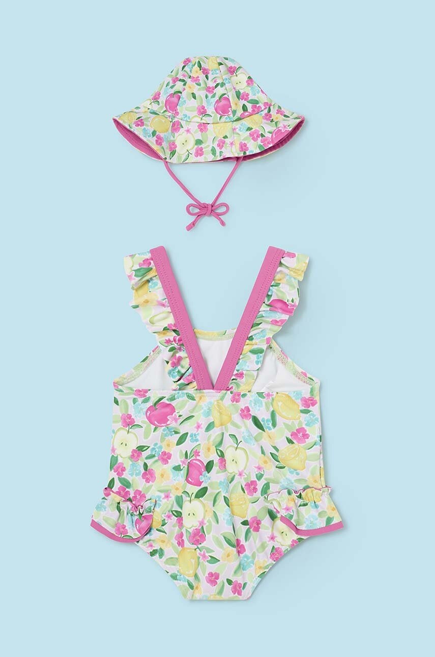 Детский цельный купальник Mayoral Newborn цвет розовый