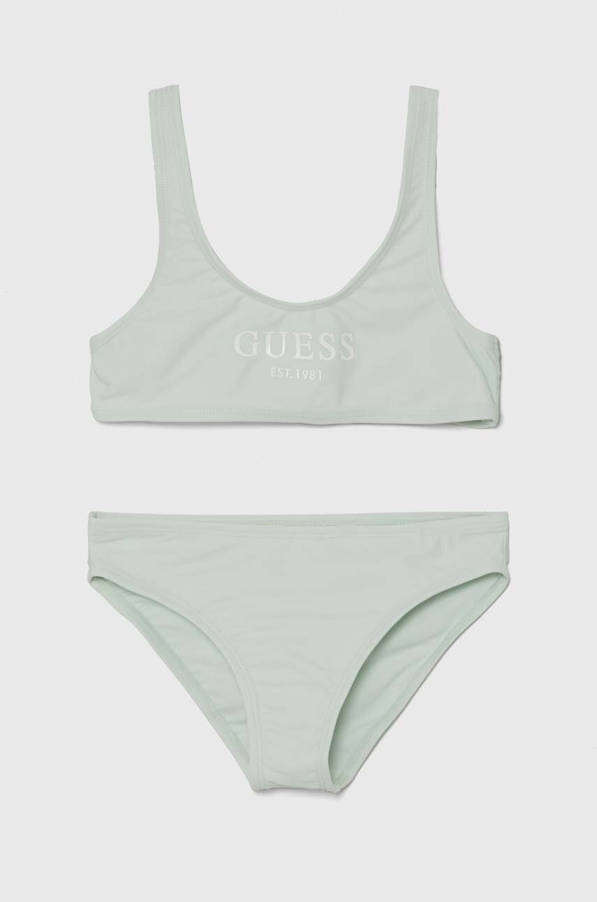 

Детски бански от две части Guess в тюркоазено, Тюркоазен