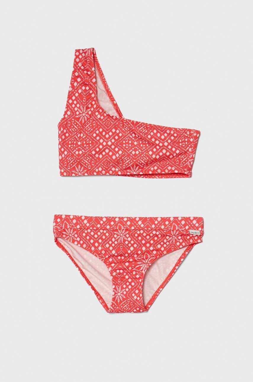 Pepe Jeans costum de baie pentru copii din două piese BANDANA ASY BIKINI SET culoarea rosu