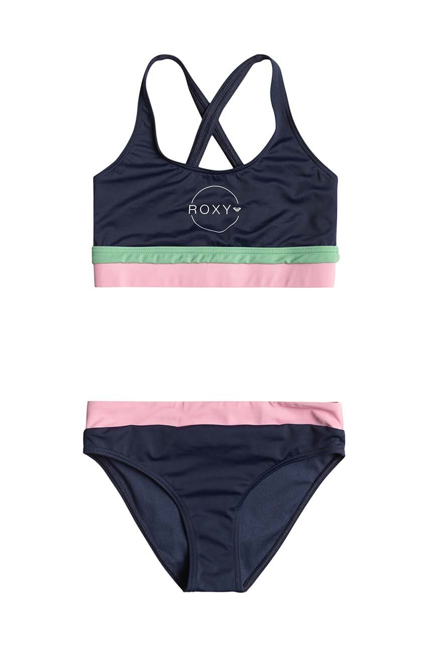 Roxy costum de baie pentru copii din două piese ILACABO ACTIVE culoarea albastru marin