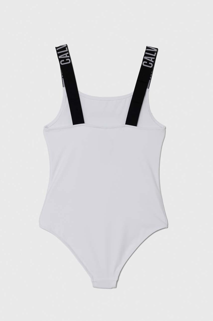 Детский слитный купальник Calvin Klein Jeans цвет белый