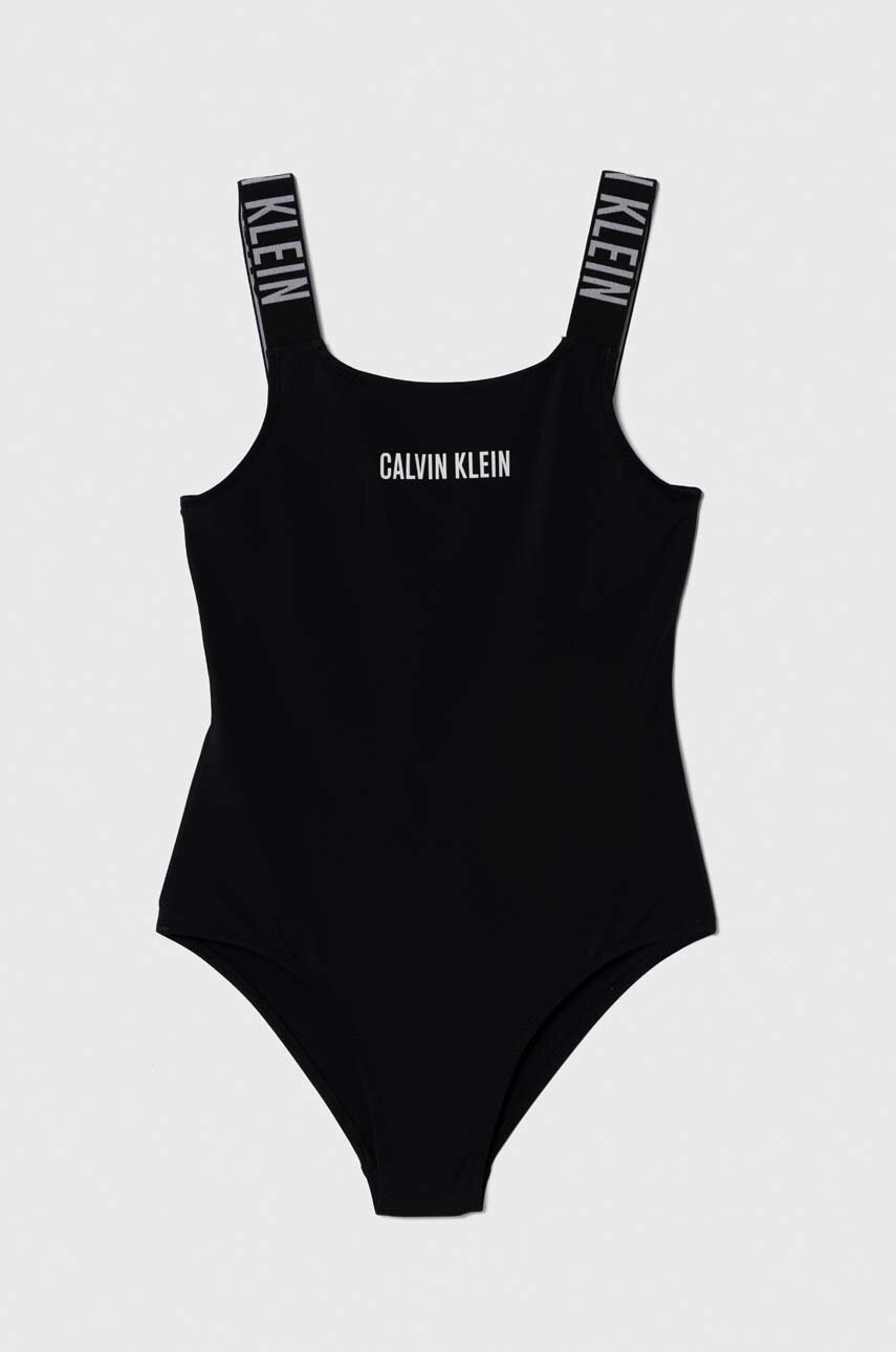 

Детски цял бански Calvin Klein Jeans в черно, Черен