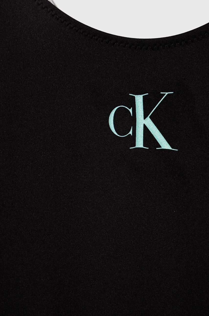 Детский слитный купальник Calvin Klein Jeans цвет чёрный