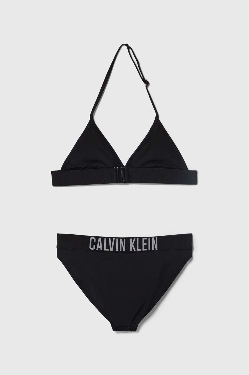 Роздільний дитячий купальник Calvin Klein Jeans колір чорний