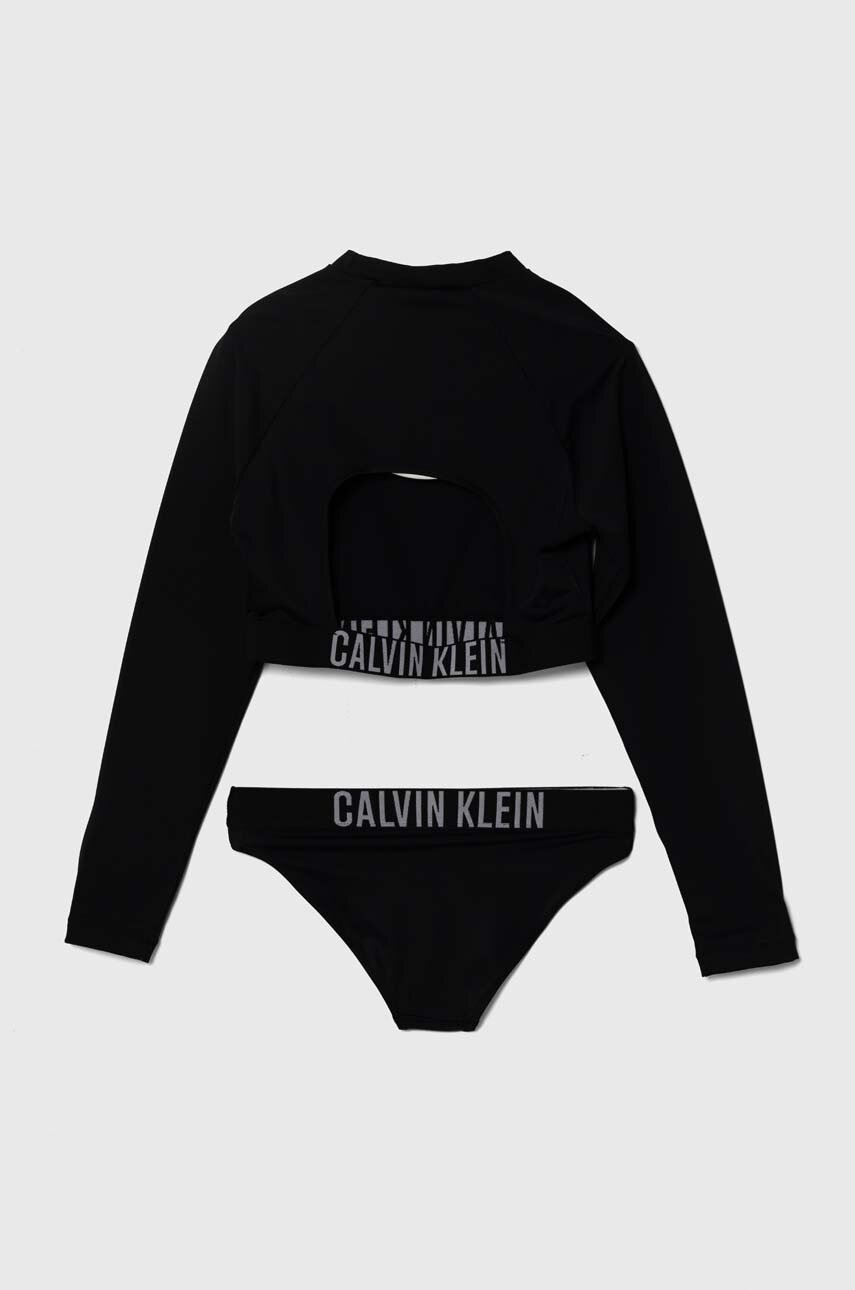 Детский раздельный купальник Calvin Klein Jeans цвет чёрный Детский раздельный купальник Calvin Klein Jeans цвет чёрный