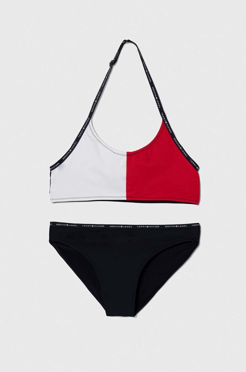 Levně Dvoudílné dětské plavky Tommy Hilfiger tmavomodrá barva