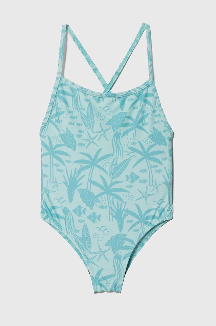 Детский слитный купальник zippy 2 шт цвет бирюзовый