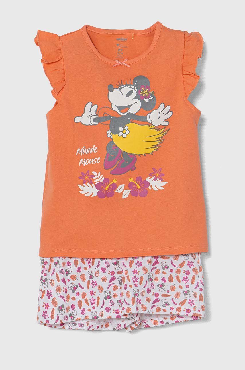 zippy pijamale de bumbac pentru copii x Disney culoarea portocaliu, modelator