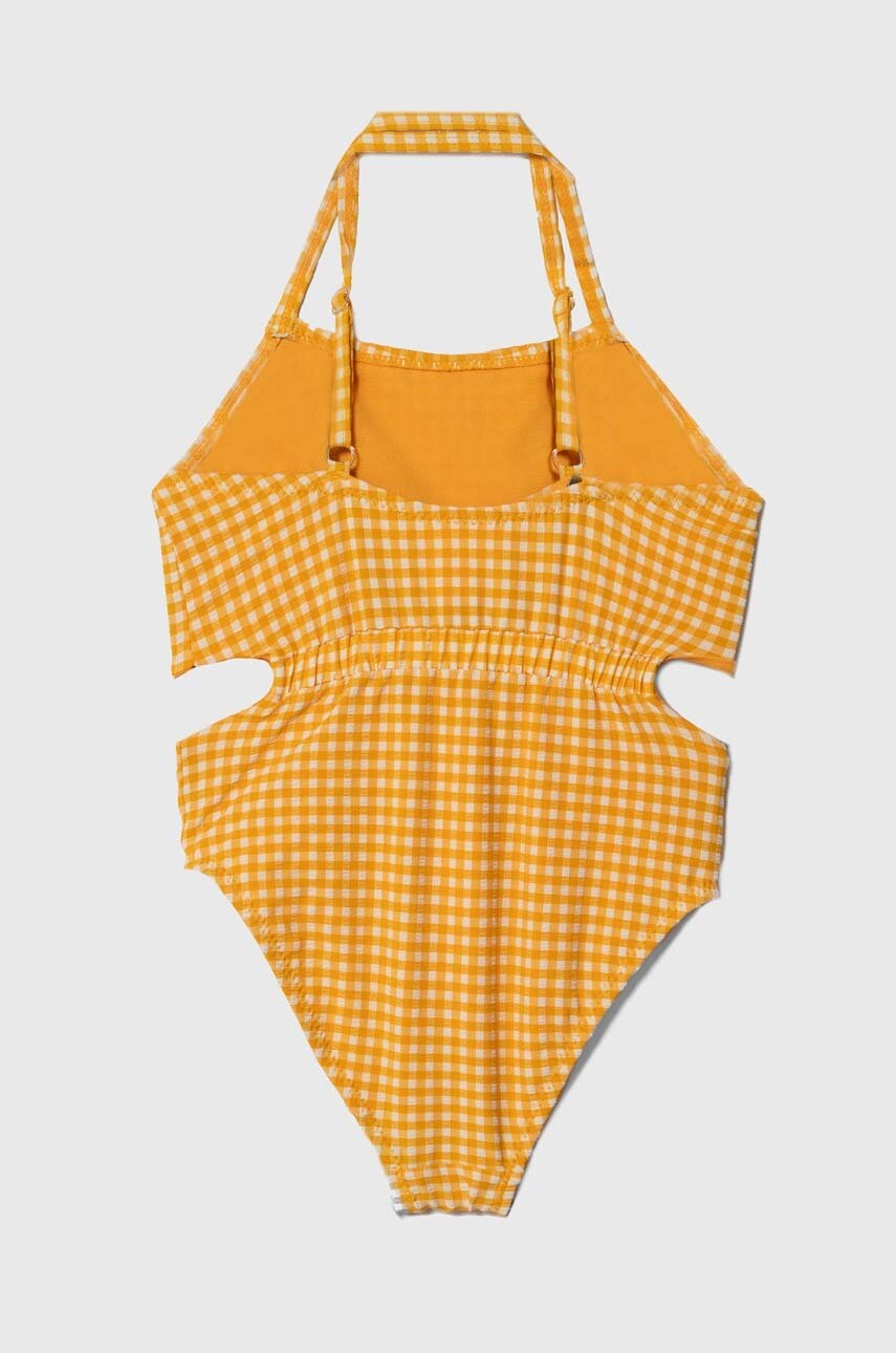 Суцільний дитячий купальник zippy колір помаранчевий