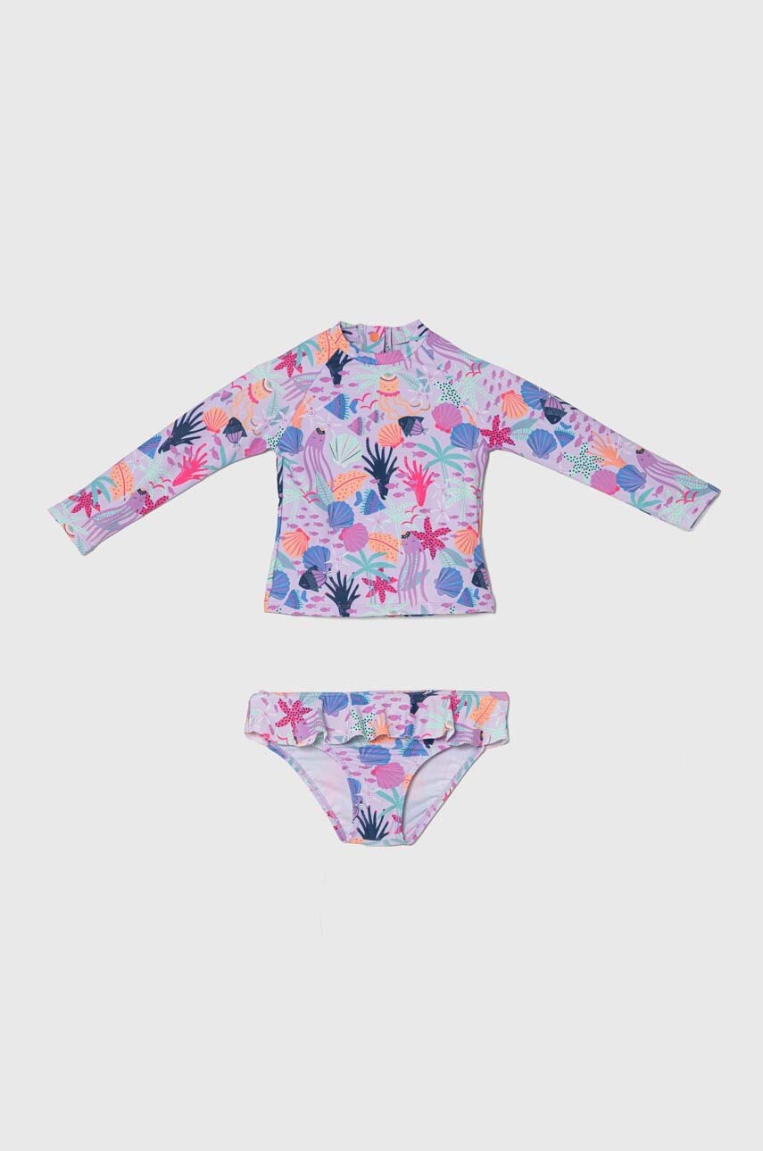 zippy costum de baie din două piese pentru bebelusi culoarea violet