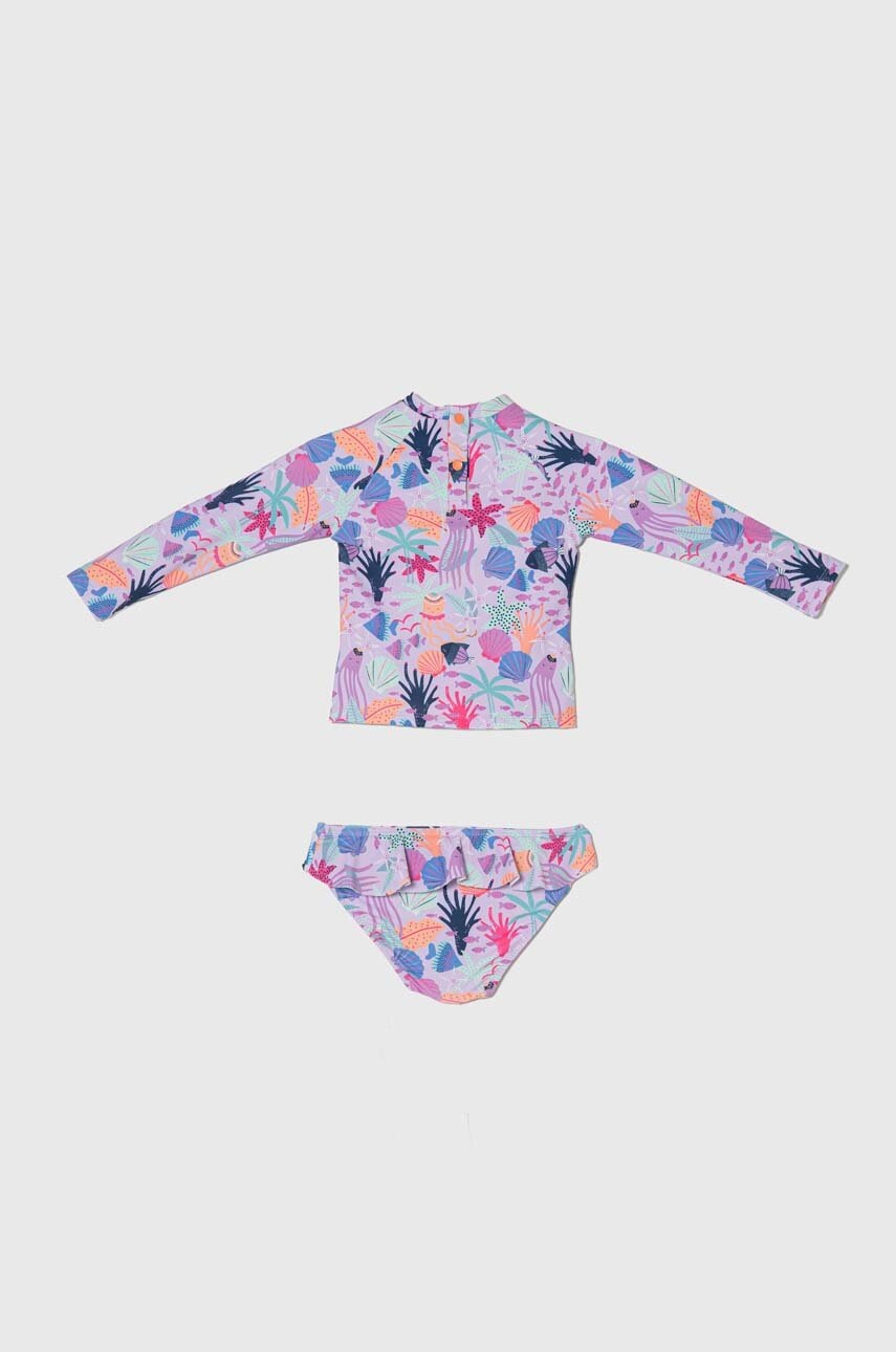 Детский раздельный купальник zippy цвет фиолетовый