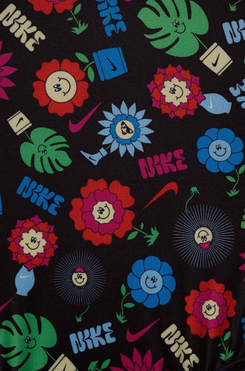 Суцільний дитячий купальник Nike Kids GARDEN PARTY колір чорний